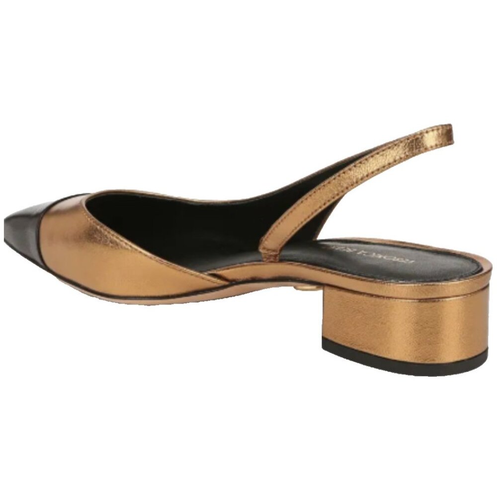 Veronica Beard Cecile Women's Size 9 Black/Gold Slingback Pumps Shoes NIB - Picture 2 of 7
